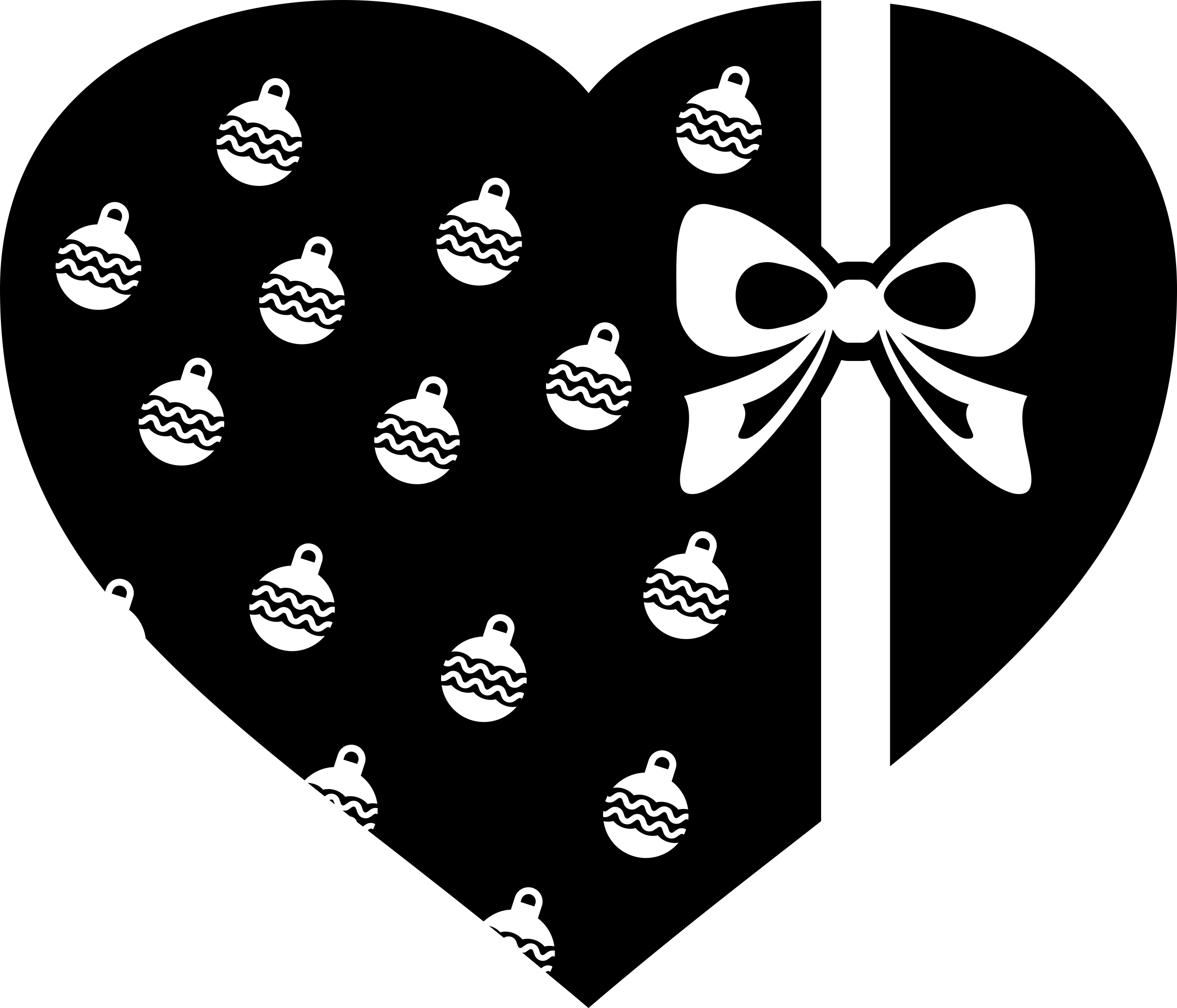 Heart Shaped Giftbox Stencil Svg Design File Free Vectors